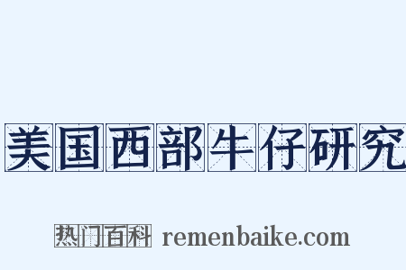 美国西部牛仔研究是什么意思的图片